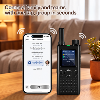 PoC Unlimited-Range Walkie Talkie