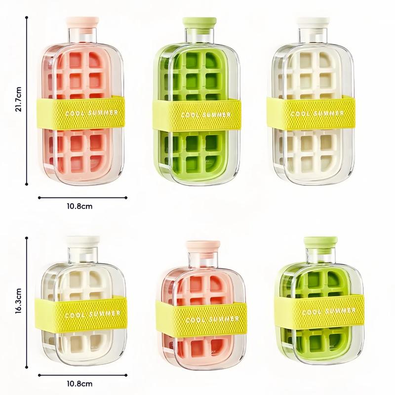 2-in-1 Ice Cube Bottle with Straw