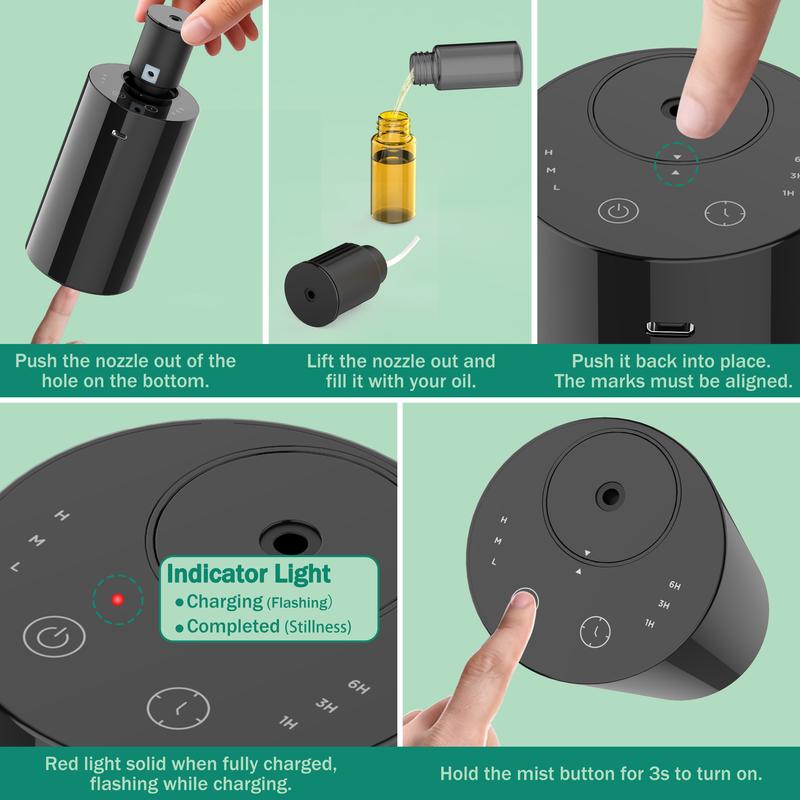 Rechargeable Waterless Essential Oil Diffuser